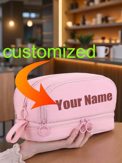 Custom Text Pencil Storage Bag - Personalized Stationery Organizer With Customizable Name, Ideal For School/Office/Travel, Cute Custom Pouch For Students,Personalized Pen Pouch With Custom Text - Custom Name Stationery Bag For Back To School/Art Class/Travel, Cute Customizable Organizer For Girls Boys,Office & School Supplies,Xmas Decoration,Office Decor