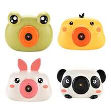 Juguete  Panda Maquina De Burbujas Forma Cámara Fotográfica con Música Automática para Niños - Multicolor - Ver 3