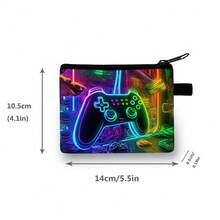 彩色红色/蓝色/黑色节日宇航员印花零钱包 - 休闲风格，涤纶材质 - 彩色 - 查看 4