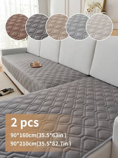 غطاء وسادة أريكة ذو لون أحادي من النوع الفوق صوتي، واقي أريكة حديث بسيط صديق للحيوانات الأليفة مع ظهر مانع للانزلاق، مناسب لديكور غرفة النوم أو غرفة المعيشة