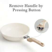 RIOVARM-EU RIOVARM Induction Frying Pan Set With Removable Handles, Non-Stick Pan Set With Lids 20 Cm 24 Cm 28 Cm, Omelette Pan Without PFOA, Cookware Set For All Stove Types, Suitable For Dishwasher And Oven