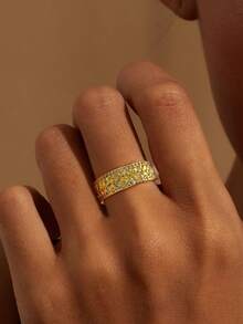 1 Pc 925 Sterling Silver Elegant Simple Wheat Zirconia Ring For Women Daily Travel Dating Wear Best Holiday Gift Fine Jewelry Birthday Gifts - Wheat Ear Ring - View 2