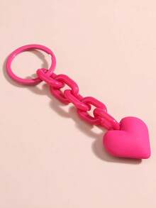 Llavero creativo de estilo callejero con cadenas de colores, colgante de corazón y de coche para decoración de llaveros DIY, accesorios de coche, encantos de bolso, regalos del Día de San Valentín, accesorios escolares, góticos y Y2K