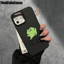 Fundas y carcasas protectoras para phone con diseño de monopatín y orificios grandes. Compatibles con phone 16 Pro Max, 16, 15 Pro, 14, 14 Plus/14 Pro Max, 13, 13 Pro, 12 Pro, 11/11 Pro y la serie Pro. Ideales para regalar en cumpleaños y fiestas. - Negro - Ver 5