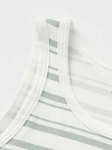 Balabala Baby Tank Top Set 2025 Autumn - 2 Packs Sleeveless Undershirts - White Grey Tone - View 3