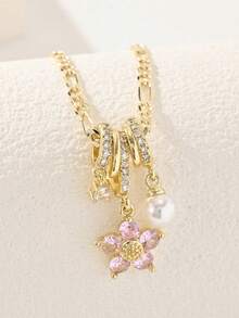 1 Bộ 2 dây chuyền mặt ngọc trai hình ngôi sao và hoa 5 chiếc, dây chuyền choker tinh tế và cá nhân hóa, phù hợp cho phụ nữ, phù hợp cho mùa hè, bãi biển, lễ Phục sinh, làm quà tặng hoặc tự đeo - Vàng - Xem 10
