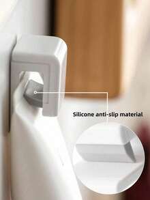 1 Piece Punch-Free Wall Mounted Toothbrush Holder With Cover, Electric Toothbrush Storage Rack, Toothpaste Holder, 2/5/6 Slot Self-Adhesive Toothbrush Organizer, Bathroom Storage Accessories (White), Back To School Home Bathroom Decor - Multicolor - View 8