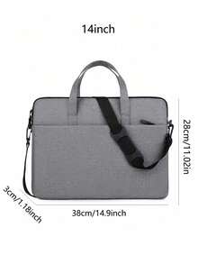 13/14英寸笔记本电脑包/笔记本电脑套/笔记本电脑内胆包/笔记本电脑手提包，适用于商务旅行、大学办公，带提手，便携轻巧，多功能，适合返校季、学校、平板电脑等场合，是返校用品的理想之选。 - 彩色 - 查看 11