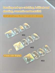annies 12ml Autumn Radiant Golden Cat Eye Gel Nail Polish 2025 New Edition No Bottom Color Golden Glass Beads Cat Eye Nail Special - 彩色 - 查看 2