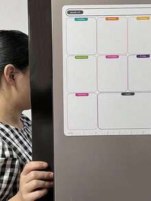 Erasable Weekly Planner, Wipeable Magnetic Fridge Magnets With Erasable Red Blue Black Watercolor Pens, Hot Erase Whiteboard - Reusable Kitchen And Dining Memo Board Magnetic Bulletin Board Fridge Magnets Stickers Whiteboard For Writing Reminders Weekly Planning Memo Calendar, School Home Kitchen And Office Decor, Everyday Life Items Perfect Gift Back To School Season Back To School Season