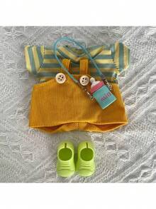 Nuevo set de ropa de muñeca de caja ciega, 17cm Generación 2da/3ra, incluye parte superior, tirantes, zapatos, bolso (los botones de la ropa son aleatorios)