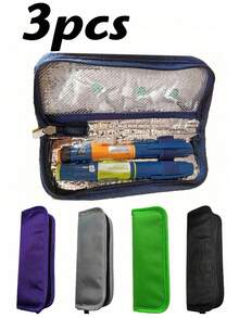 Insulated Portable Cooler Bag -Friendly Cold Ice Pack Physical Cooler Box Lightweight Simple Zipper Carry Bag Travel Case, Portable Medication Cooler Bag For Pens And Blood Glucose Monitor Supplies For Travel Storage Beach Travel Accessories Car Accessories Summer Travel Essentials Vacation Holiday Back To School