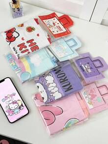 Sanrio Family Series Woven Tote Bag, Large Capacity Reusable Shopping Bag, Stylish & Practical For Daily Use, Made Of Durable Polypropylene Material, Features Cute Cartoon Characters, Perfect For Shopping, Travel, And More, Portable & Lightweight, Ideal Gift For Kids And Adults Who Love Sanrio Characters - Multicolor - View 8