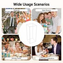 Metal Flower Stand Wedding Flower Stand Rectangular Flower Display Stand - White - View 3