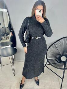 Women Dresses - Dark Grey - View 1
