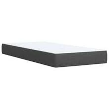 vidaXL Boxspringbett mit Matratze Dunkelgrau 80x200 cm Stoff - Grau - Übersicht 9