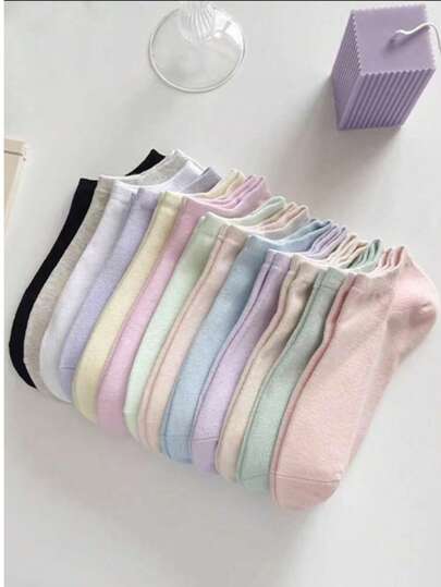 40pcs/20pcs/10pcs/6pcs/2pcs Of Women's Short Socks,Invisible Socks,White Socks,Women Socks,Cute Socks,Girls Socks, Black Socks,Cartoon Details, Guide Rail Breathable Hole Design, Moisture Wicking, Soft And Smooth, Suitable For Various Holidays, Sports, Leisure, Business And Other Daily Wear, Can Be Worn All Year Round, Color Combinations Are Random.