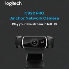 Logitech C922 PRO 攝影機 光線校正 雙麥克風 立體聲音效 1080P高畫質攝影機 高畫質自動聚焦 適用於直播會議網課 黑色 - 黑色 - 查看 2