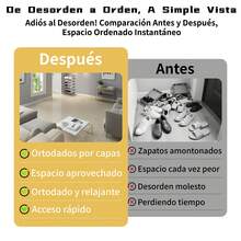 Zapatero de Salón multicapas estable acero galvanizado organizador de zapatos compacto estética moderna rack de entrada almacenamiento calzado duradero fácil de limpiar hogar - Multicolor - Ver 4