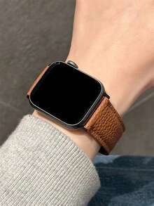 男女通用皮革磁铁表带，兼容 46 毫米 45 毫米 49 毫米 38 毫米 40 毫米 41 毫米 42 毫米 44 毫米表带；兼容 Series Ultra2/Ultra/SE2/SE/11/10/9/8/7/6/5/4/3/2/1 - 棕色 - 查看 4