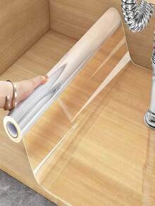 1 Roll (40*200cm) Thick Transparent Wall Protective Film, Waterproof, Mildew-Proof, Anti-Fouling, Suitable For Living Room, Bedroom, Kitchen, Dining Table Surfaces, Self-Adhesive, Removable, Cuttable - A - View 14