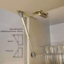 100N/22.5lbs Soft-Close Hydraulic Hinge With Polished Metal Surface, Suitable For Kitchen Cabinets, Furniture, Toy Boxes - Multicolor - View 5