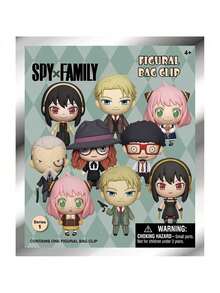 Crunchyroll 1 Peça  Oficialmente Licenciado 3D Espuma Mistério Saco Granel Clipe Ornamento de Moda Fofo Aleatório Um Todos os seus Personagens Favoritos da  Figuras Especiais Raras Chase Loid Forger  e Mais Presentes para Fãs da Família - Multicolorido - Visão 1