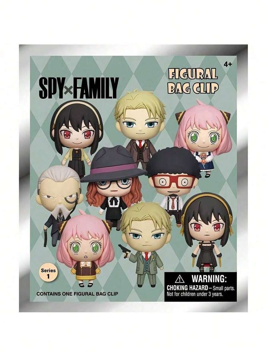 Crunchyroll 1 Peça Oficialmente Licenciado 3D Espuma Mistério Saco Granel Clipe Ornamento de Moda Fofo Aleatório Um Todos os seus Personagens Favoritos da Figuras Especiais Raras Chase Loid Forger e Mais Presentes para Fãs da Família - Multicolorido - Visão 1