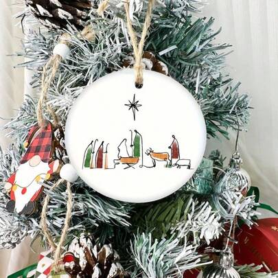 1/5 szt. akrylowej żywicy, dekoracja świąteczna, sztuka chrześcijańska, ciepłe prezenty świąteczne, wypełnienie skarpet, dekoracja świąteczna, widok na gwiaździstą noc, rękodzieło, dekoracje świąteczne