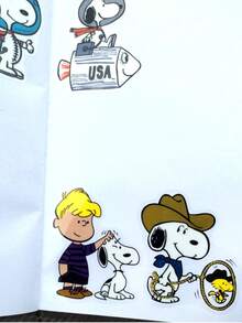 SNOOPY 1 artículo (que incluye 10 publicaciones) de dibujos animados japoneses, europeos y estadounidenses con el personaje SNOOPY. Pegatinas de PVC impermeables de Snoopy para el coche, estilo aleatorio, que se pueden regalar a familiares y amigos.