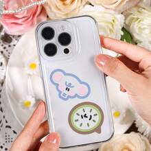 50Pcs Fashion Ins Cartoon Bubble Animal Transparent Stickers Cute Kawaii Colorful Lines Stickers Clear Aesthetic Sticker Pack PET Waterproof Stickers For Envelope,Water Bottle,Computer,Laptop,Phone,Luggage,Notebook,Fridge