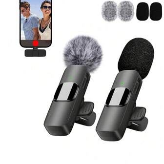 无线领夹式麦克风适用于手机 iOS 即插即用领夹式外置迷你领夹 Lightning 麦克风适用于手机领夹式麦克风适用于视频采访 Vlog