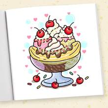 1 Stück COMFORT FOOD 46 Seiten Malbuch für Erwachsene Entspannung und Stressabbau, bequeme Muster und klare Linien, mit einer Vielzahl an gemütlichen Motiven. Empfohlen für Verwendung mit Malblock, geeignet für Familie und Eltern-Kind-Interaktion, Rückkehr zur Schule, Schulmaterial, Zeichnen & Malen, Halloween, Weihnachten