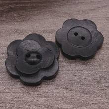 10pcs 3D Flower Shaped High-End Wooden Decorative Buttons Can Be Used For Clothing Buttons Such As Coats, Sweaters, Knitwear, Windbreakers, Jackets, Etc. They Have A Strong Sense Of Three Dimensionality And Can Also Be Used For DIY Handmade Decorations, With A Variety Of Colors And Sizes. - Multicolor - View 24