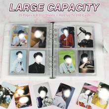 A5 Kpop fotokortspärm med 25 sidor, 4-fickors kortsamlingsalbum med kortfack, PU-läderomslag, organiseringskort - Multifärgad - Visa 5