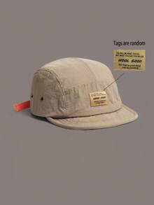 1pc Retro Japan Street Style Men Short Peak Baseball Cap, Outdoor Quick-Dry Breathable Lightweight American Hip Hop Snapback