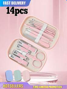 18/14/8 Pieces Premium Professional Stainless Steel Pedicure And Manicure Set With Nail Clippers, Scissors, Ear Digger, Nail FileProfessional Stainless Steel Nail Clippers Set For Professionals Foot And Beauty Care Pedicure Supplies, Suitable, For Home, Outdoor, Travel, And Salon Grooming, Great For Christmas, Thanksgiving, Housewarming Gifts, Birthday Gifts