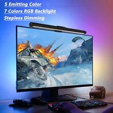 CANMEIJIA LED Screen Hanging Lamp, Touch Dimmable Computer Screen Light, RGB Backlight With USB Port, Magnetic Attachment, Suitable For Desktop Computer/Laptop/Display/Monitor/Desk/Computer Desk/Computer Live Streaming/ESports Gaming - Monitor Screen Light - View 3