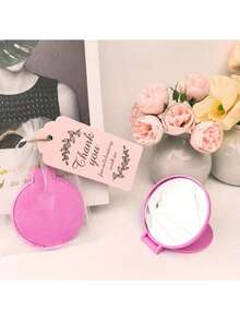 20 piezas Espejo de bolsillo mini rosa, pequeño regalo, espejo de maquillaje redondo mini suelto para mujeres, espejo portátil rosa, regalo de cumpleaños para mujer, regalo de novia, regalo de fiesta, maquillaje, barato, decoración de habitación, tocador, viaje, dormitorio, accesorios de maquillaje, espejo, espejo de tocador, mini espejo, espejo compacto, espejo pequeño, espejo de mano