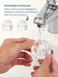 5个透明门挡 - 无需钻孔，保护地板和墙壁，采用耐刮擦PET塑料制成，具有减震功能，适用于硬木地板、瓷砖、办公室和家庭使用。 - 彩色 - 查看 7