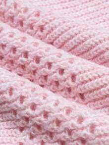 Women's Solid Color Ribbed Knit Sweater, Casual Autumn/Winter