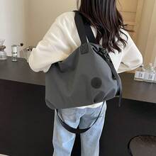 Women's Casual Solid Color Tote Bag, Crossbody - Grey - View 3