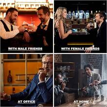 Juego de 2 piedras de whisky, juego de 2 vasos de whisky, cubos de whisky, de acero inoxidable, caja de regalo de whisky, whisky, el mejor regalo para beber para hombres, papá, marido, cumpleaños, día festivo - Anteojos rectos + piedras de acero inoxidable para marido - Ver 8