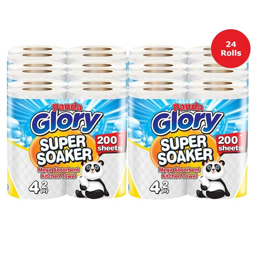 Efforias 2-Ply Kitchen Towel 4-Pack Paper Rolls | White Paper Embossed | Strong & Functional - White - View 1