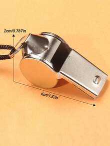 ‌5pcs Stainless Steel Whistle With Lanyard, Loud Emergency Whistles With Black/Yellow, High-Pitched Whistles For Coaches, Hikers & Pet Training ,Referee Survival Whistle For Sports ,Emergency &Outdoor Survival - Black and White - View 3