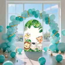 1 cái/65 cái 2D phẳng, chủ đề bằng gỗ, phông nền cổng cưới - Thiết kế lá xanh và lá nhiệt đới, vải co giãn trang trí tiệc cho đám cưới, sinh nhật, tiệc mừng em bé và các sự kiện, trang trí đám cưới, trang trí sự kiện, thiên nhiên (không bao gồm chân đế) - Nhiều màu - Xem 11