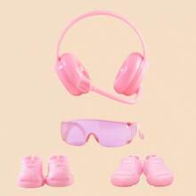 Labubus Headphone With Rotatable Earphones, High Transparency Glasses, Cartoon Boots, Labubus Accessory Set, New Combo - Multicolor - View 11