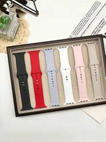 6 Pack Sport Band For Compatible With Apple Watch Series 11/10/9/8/7/6/SE/SE2/Ultra 2 38mm 40mm 41mm 42mm 44mm 45mm 46mm 49mm - Active Breathable Soft Silicone Straps, Elegant Fashion Gift Set - 42mm(Series 123)/44/45/46/49mm - View 18