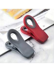 10个装食品袋夹 多功能食品收纳袋密封夹 防潮防尘密封夹 适用于各种塑料袋和零食袋 厨房收纳储物 厨房配件