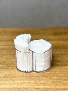 2-In-1 Swab And Makeup Remover Pad Storage Box Can Store Both Swabs And Makeup Remover Pads Simultaneously, Preventing Cross-Contamination And Maintaining Hygiene. Its Compact And Lightweight Design Saves Space. Suitable For Bathrooms And Vanities, It Can Also Be Used To Store Other Small Items. Durable And Easy To Clean. - Multicolor - View 10